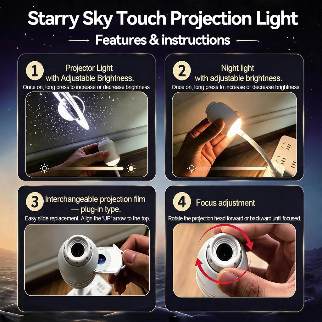 Projecteur Galaxie USB Enfant 12 Films Rotatif 360°